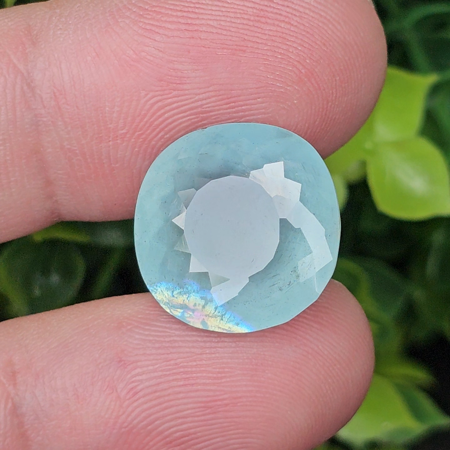 พลอย อความารีน Aquamarine 16.00 กะรัต (Cts.) พลอยแท้ อัญมณีมงคลประจําวันเกิด เครื่องประดับพลอย