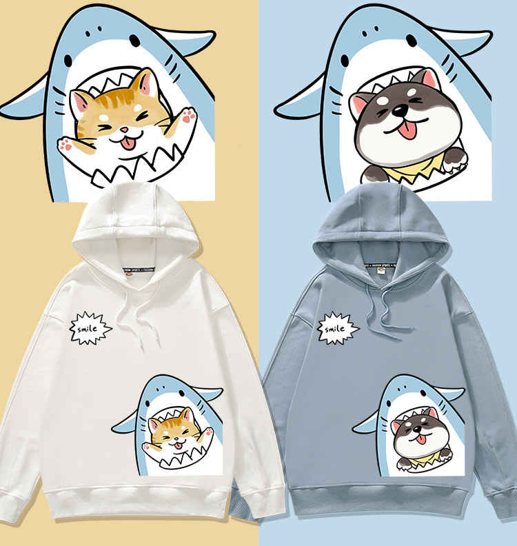 (PRE-ORDER) เสื้อฮู้ด น้องหลาม ปลาฉลาม สุดน่ารัก Cotton 100% เด็ก