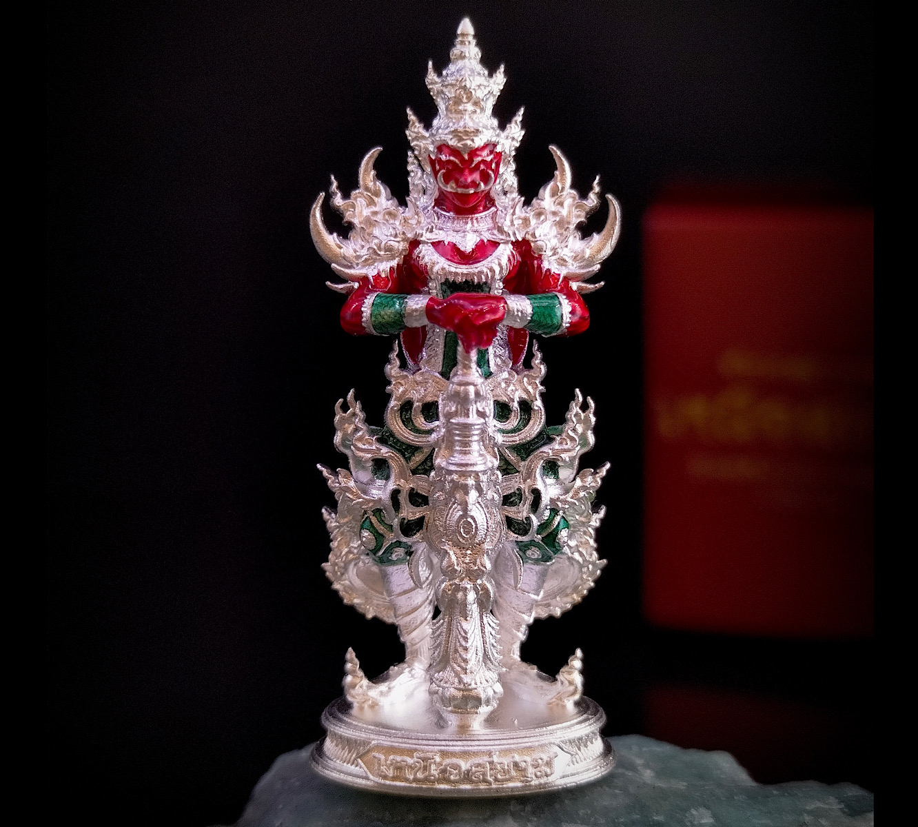 ท้าวเวสสุวรรณเหนือสยาม (หน้าเทพ) รหัส 6.2 เนื้อเงินลงยา