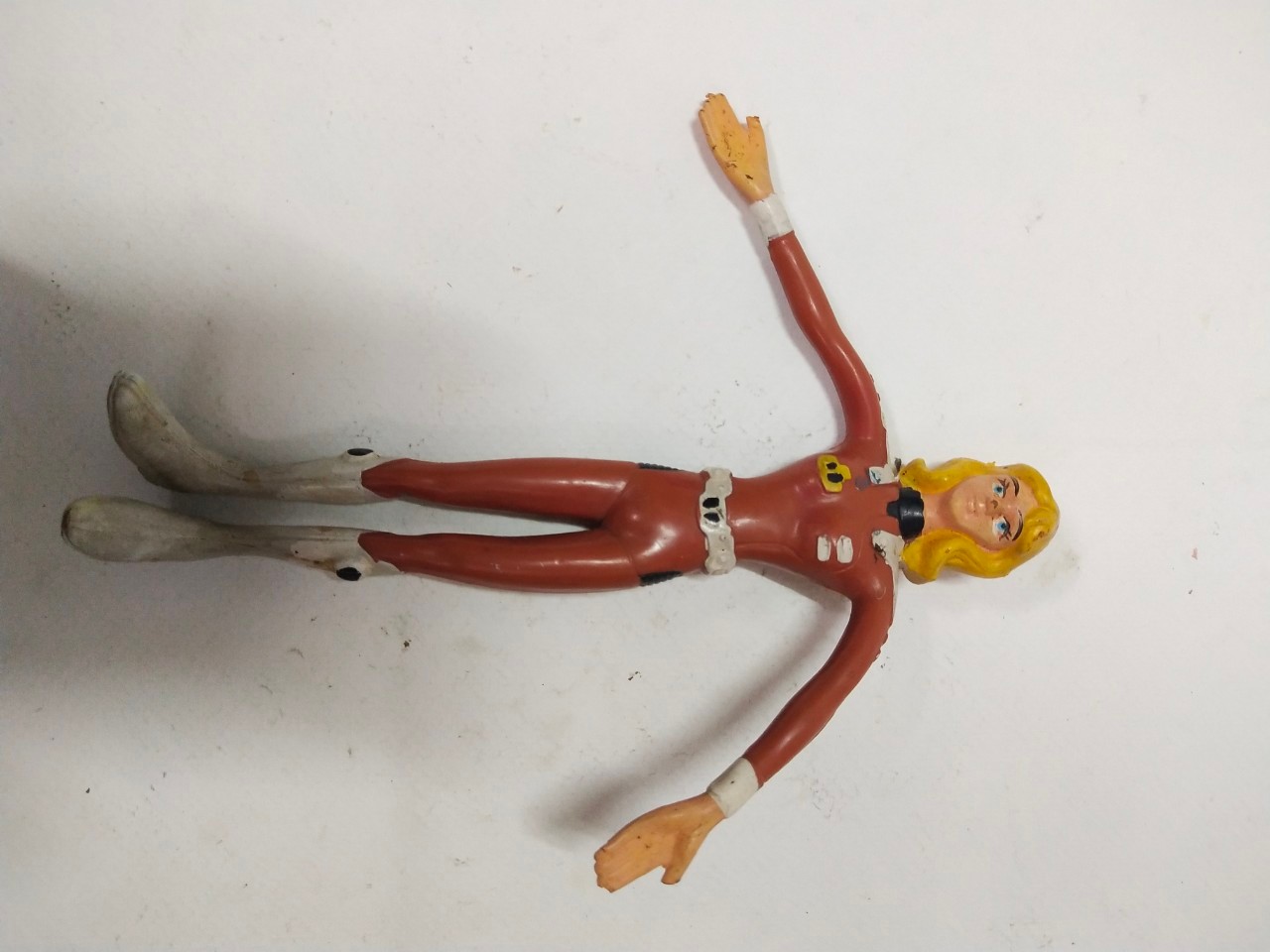 ตุ๊กตายางดัด กัปตัน Flam johann landor จากเรื่อง กัปตันฟิวเจอร์ ของ POPY 1979 งานเก่าสะสม เก่าเก็บตามสภาพ