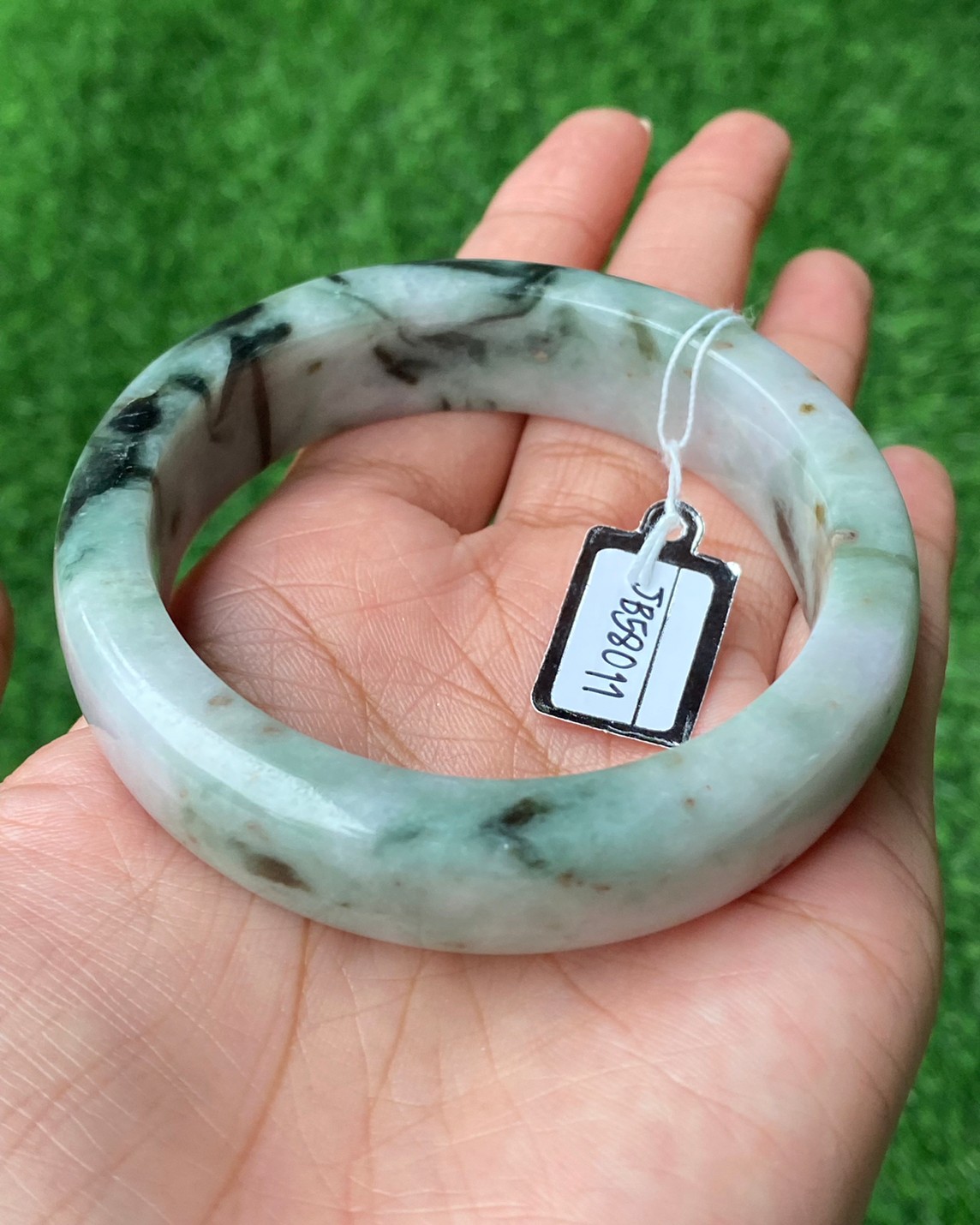 JB58011 หยก พม่า แท้ Jade กำไลหยก 58.3 มม. (Jadeite bracelet) พม่า (Myanmar)