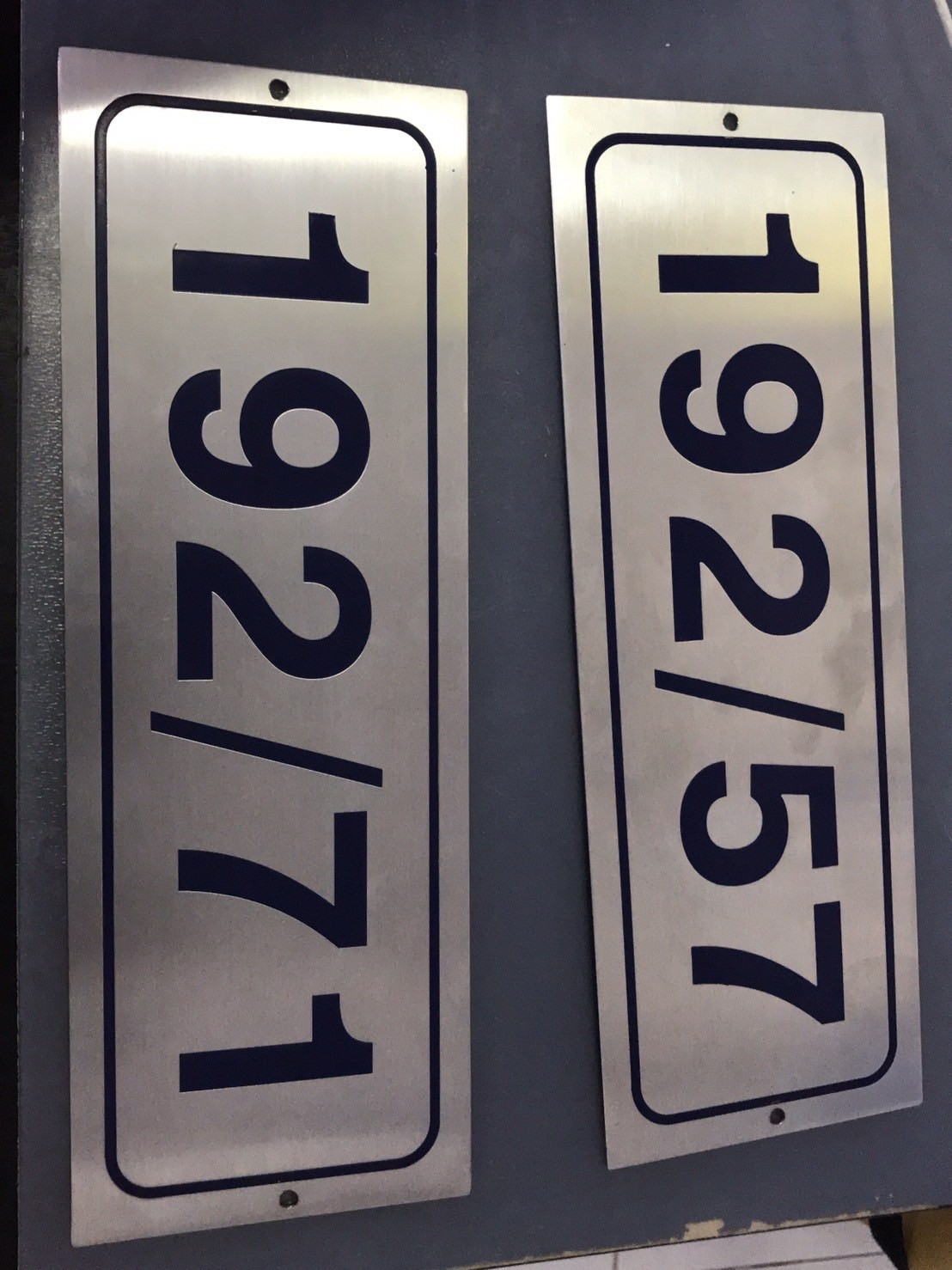 ป้ายเลขที่บ้าน แผ่นเรียบกัดกรด