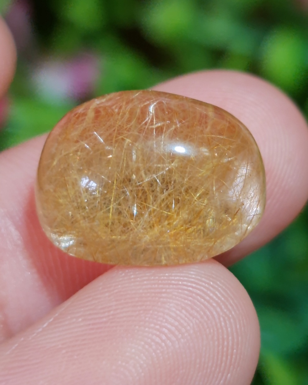 ไหมทอง ควอตซ์ Golden Rutilated Quartz 13.65 กะรัต Cts.พร้อมใบเซอร์ พลอยแท้ อัญมณีมงคลประจําวันเกิด เครื่องประดับพลอย