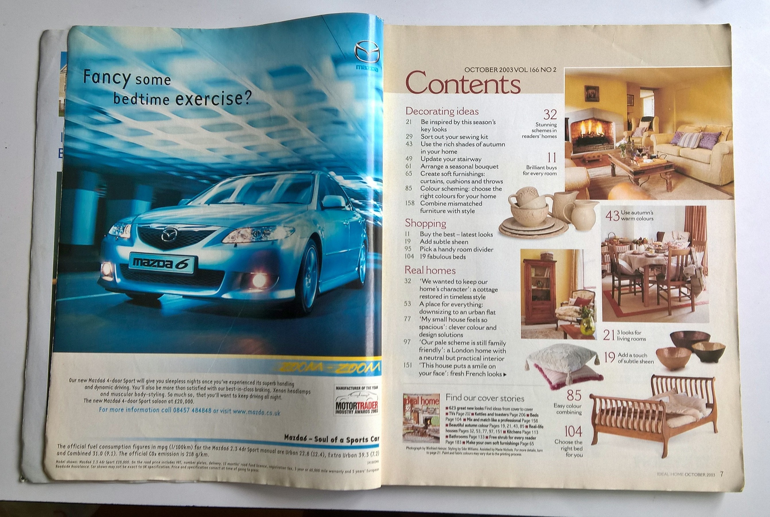 ขายนิตยสารเก่า Britain's best-selling homes magazine, Ideal home October 2003, more ideas, more tips, more styles,, 5 reader houses,5 fabulous kitchens, 5 gorgeous bathrooms,,expert guide:-latest TV,Kettles and toasters,Brilliant beds, how to mix and