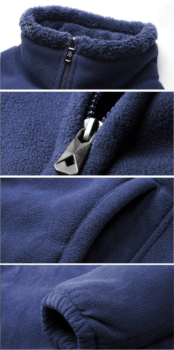 แจ็คเก็ตกันหนาวคอปิด ผ้าฟลีซซับขนนุ่มเต็มตัว (10231MM)