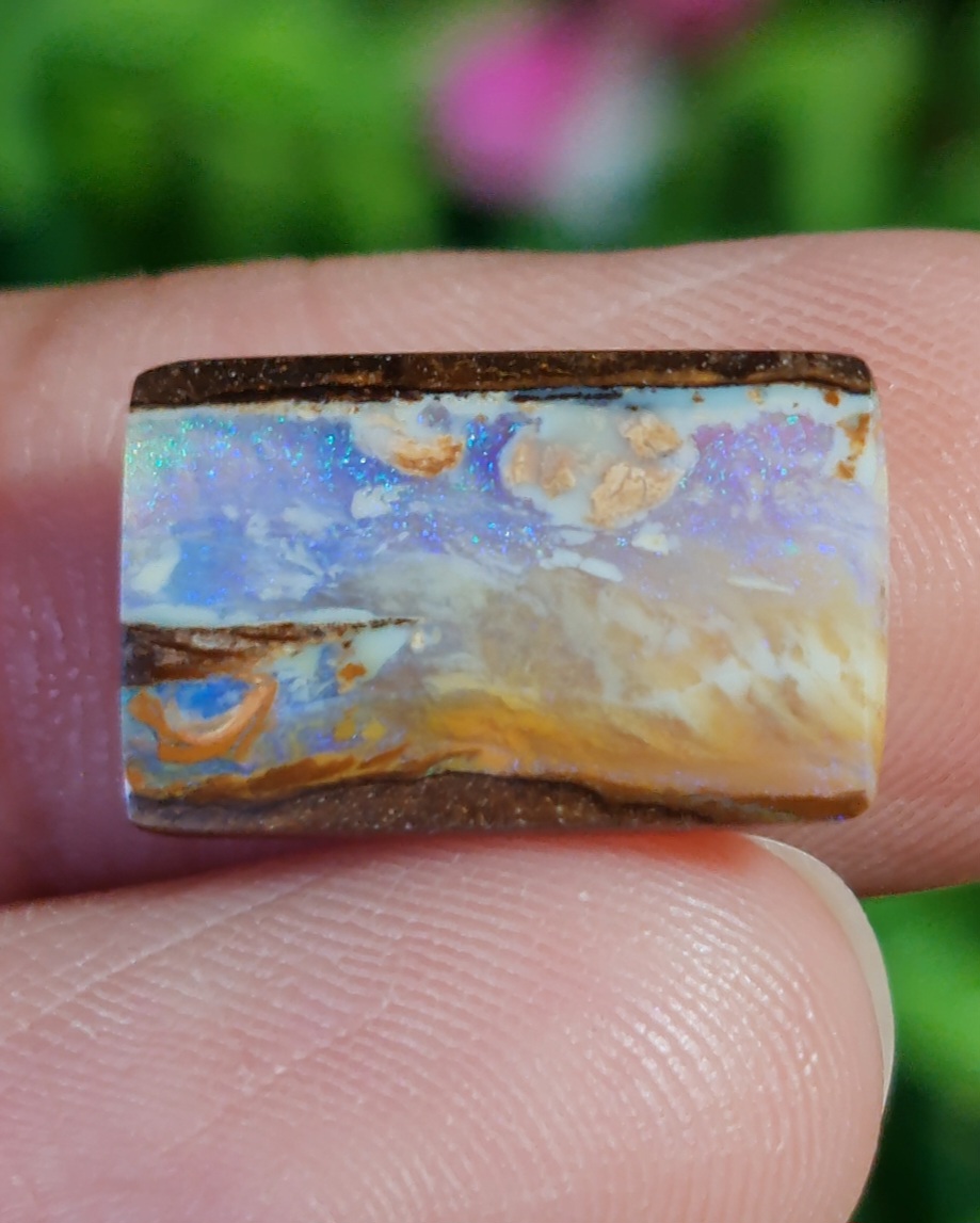 พลอย โบลเดอร์ โอปอล ออสเตรเลีย Australian Boulder Opal 6.30 กะรัต (Cts.) พลอยแท้ อัญมณีมงคลประจําวันเกิด เครื่องประดับพลอย