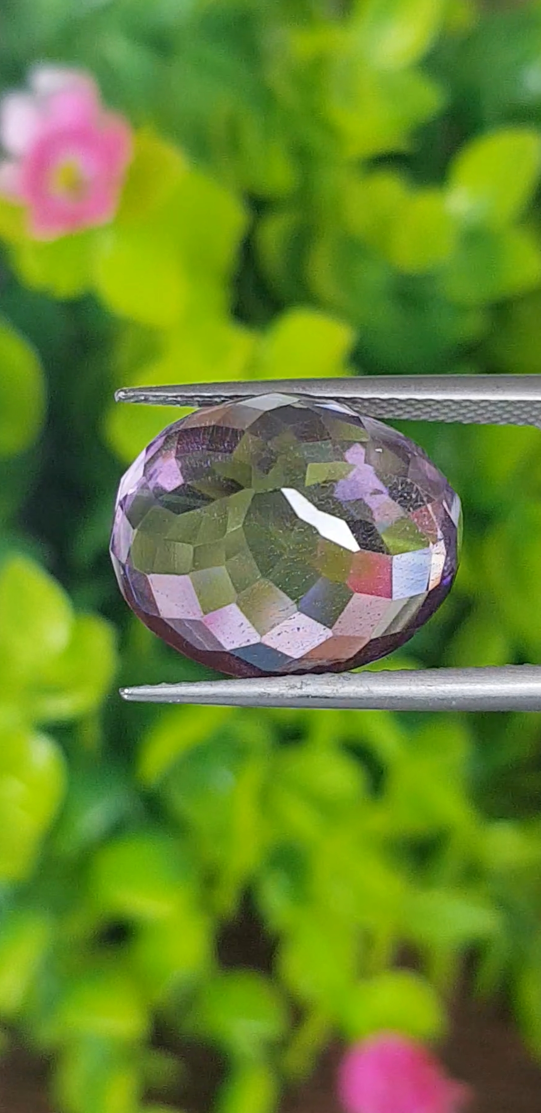 พลอย อเมทิส Amethyst 12.36 กะรัต (Cts.) พลอยแท้ อัญมณีมงคลประจําวันเกิด เครื่องประดับพลอย