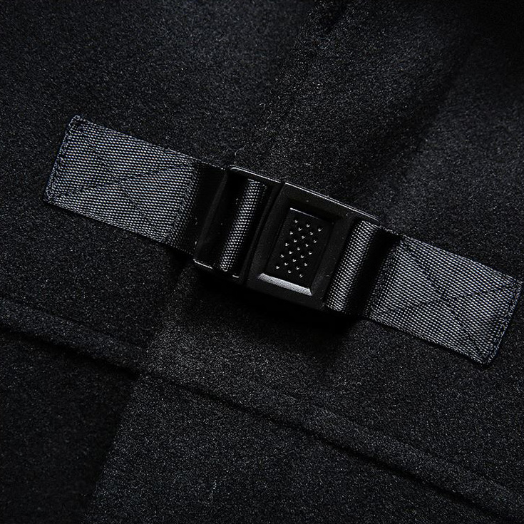 เสื้อโค้ทผ้าวูลกันหนาวผู้ชาย มีฮู้ด ทรงโอเวอร์ไซส์ (10250MM)