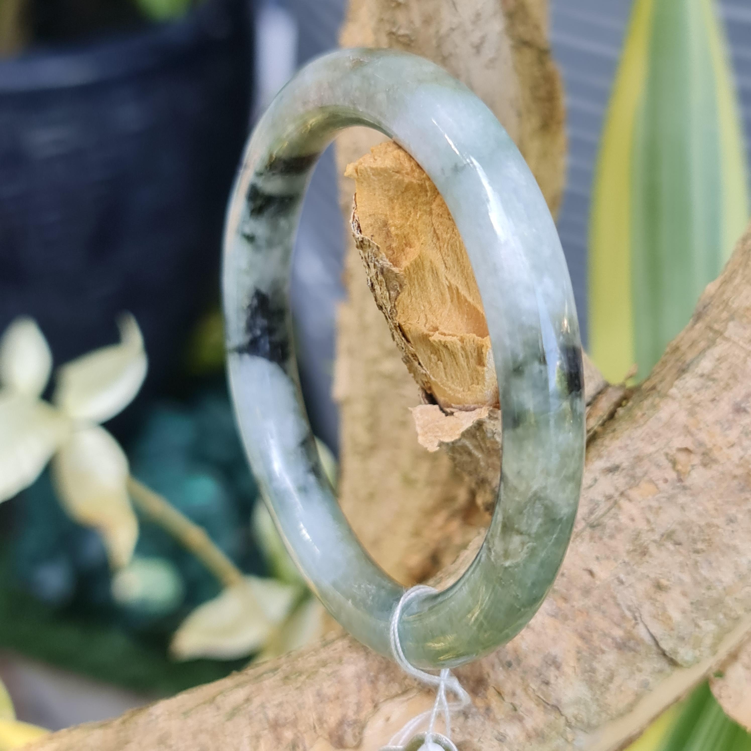 JT6711215 หยก พม่า แท้ Jade กำไลหยก 50.7 มม. (Jadeite bracelet) พม่า (Myanmar)