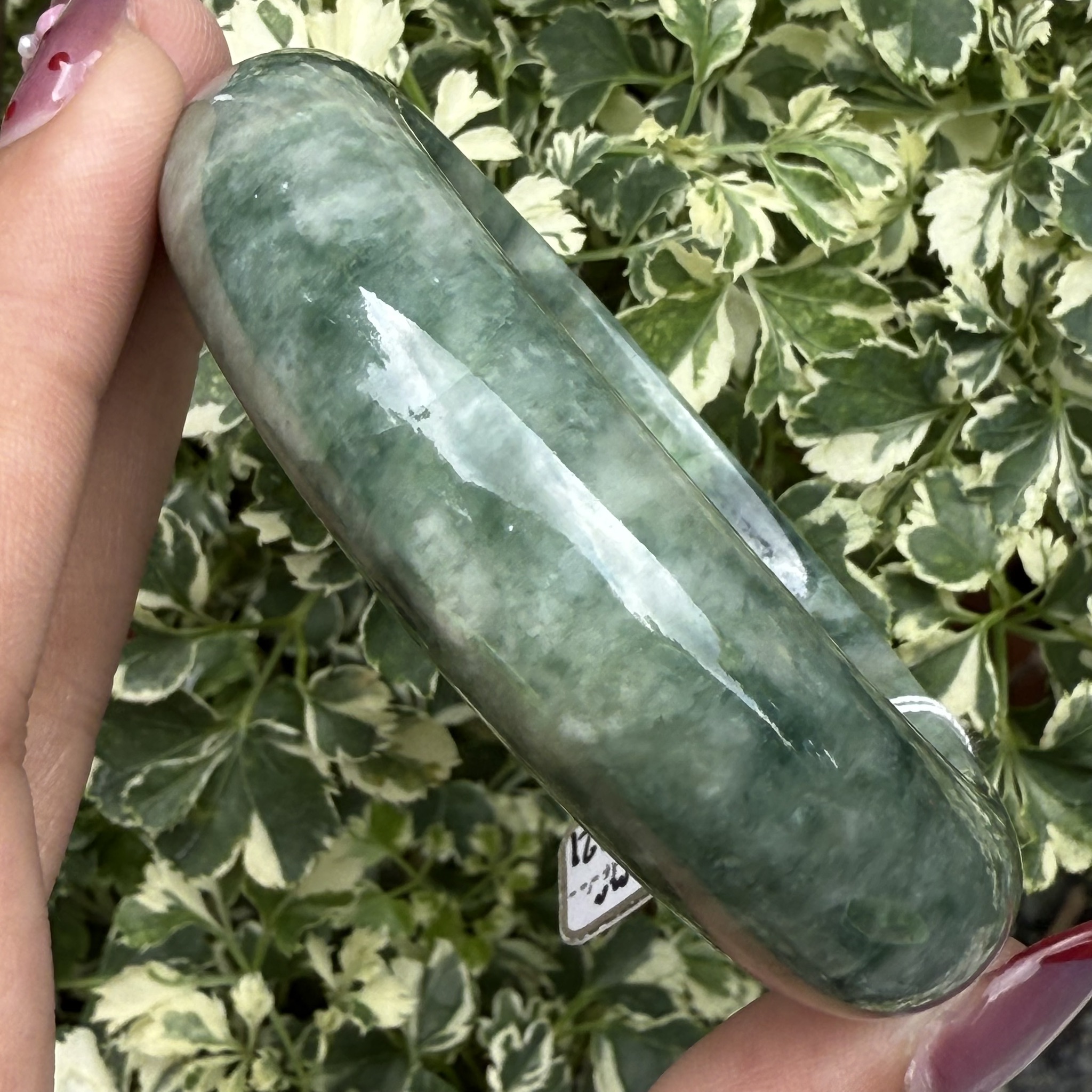 JB6804021 หยก พม่า แท้ Jade กำไลหยก 55.6 มม. (Jadeite bracelet) พม่า (Myanmar)