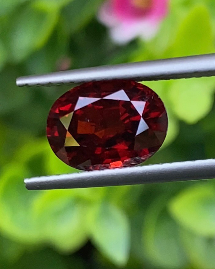 พลอย สเปสซาร์ไทต์ Spessartite Garnet 3.51 กะรัต (Cts.) ดิบ Unheated พลอยแท้ อัญมณีมงคลประจําวันเกิด เครื่องประดับพลอย