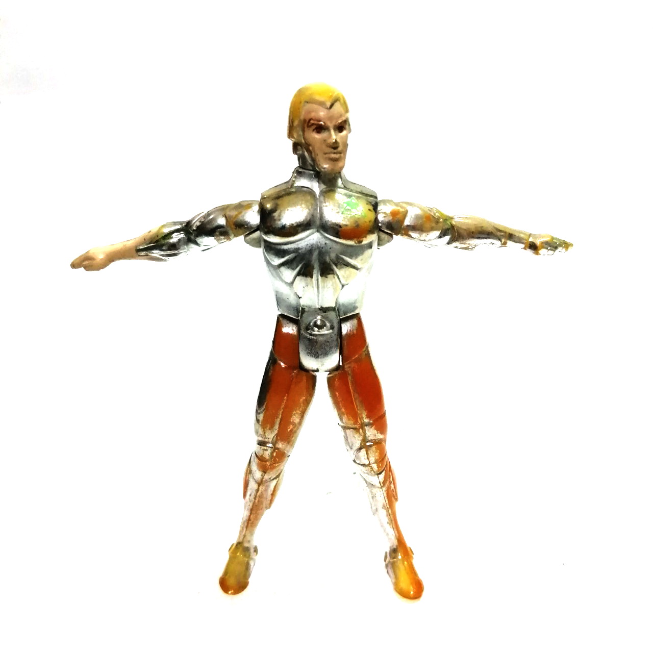 ฟิกเกอร์เก่า สตีลวิล จาก Silver hawk กลไกบีบขากางแขนยังใช้ได้ สีลอกเก่าตามเวลา** ไม่มีปีก ขายตามสภาพ