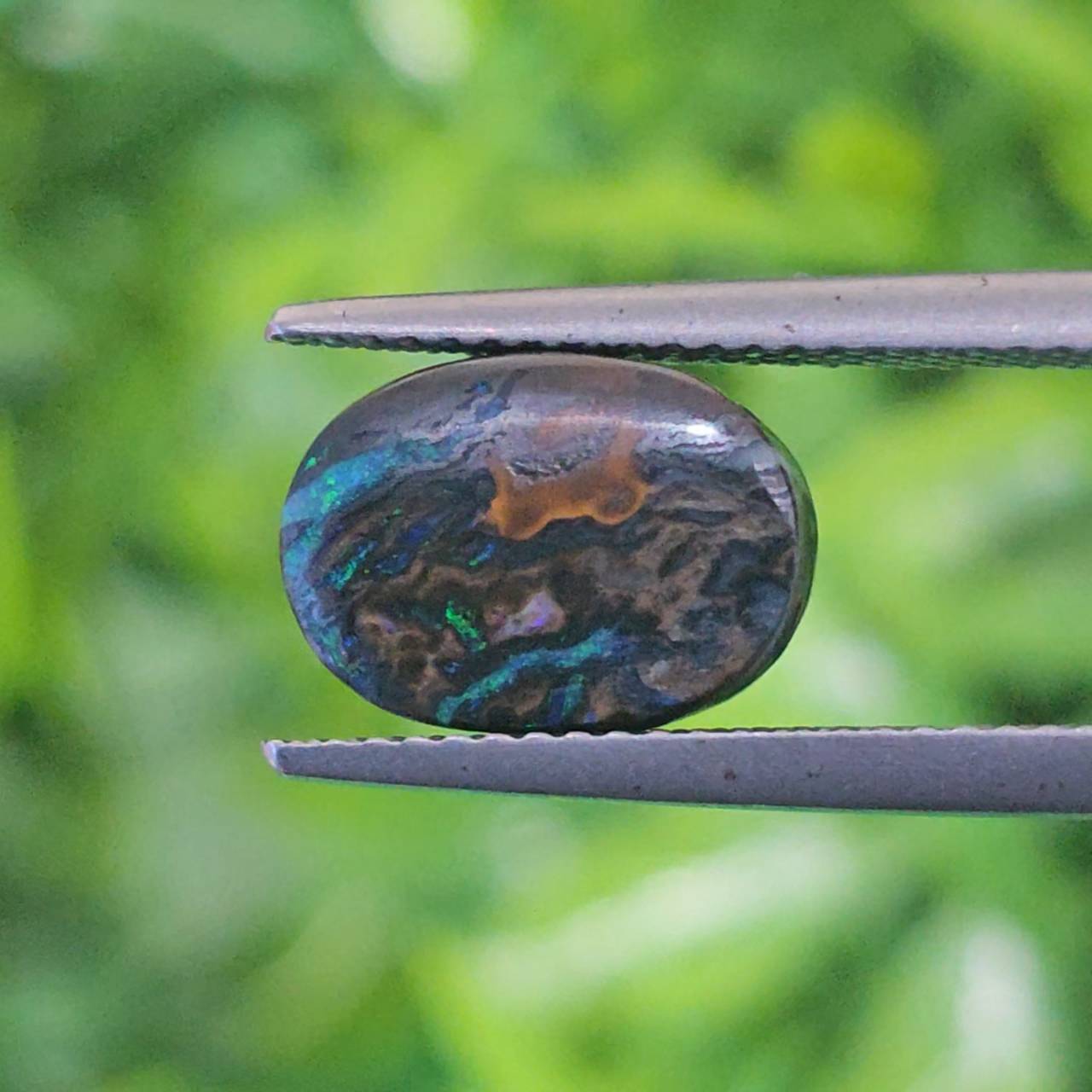 พลอย โบลเดอร์ โอปอล ออสเตรเลีย Australian Boulder Opal 3.86 กะรัต (Cts.) พลอยแท้ อัญมณีมงคลประจําวันเกิด เครื่องประดับพลอย