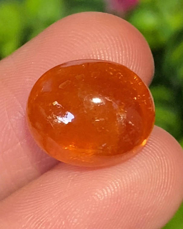 พลอย สเปสซาร์ไทต์ Spessartite Garnet 12.25 กะรัต (Cts.) ดิบ Unheated พลอยแท้ อัญมณีมงคลประจําวันเกิด เครื่องประดับพลอย