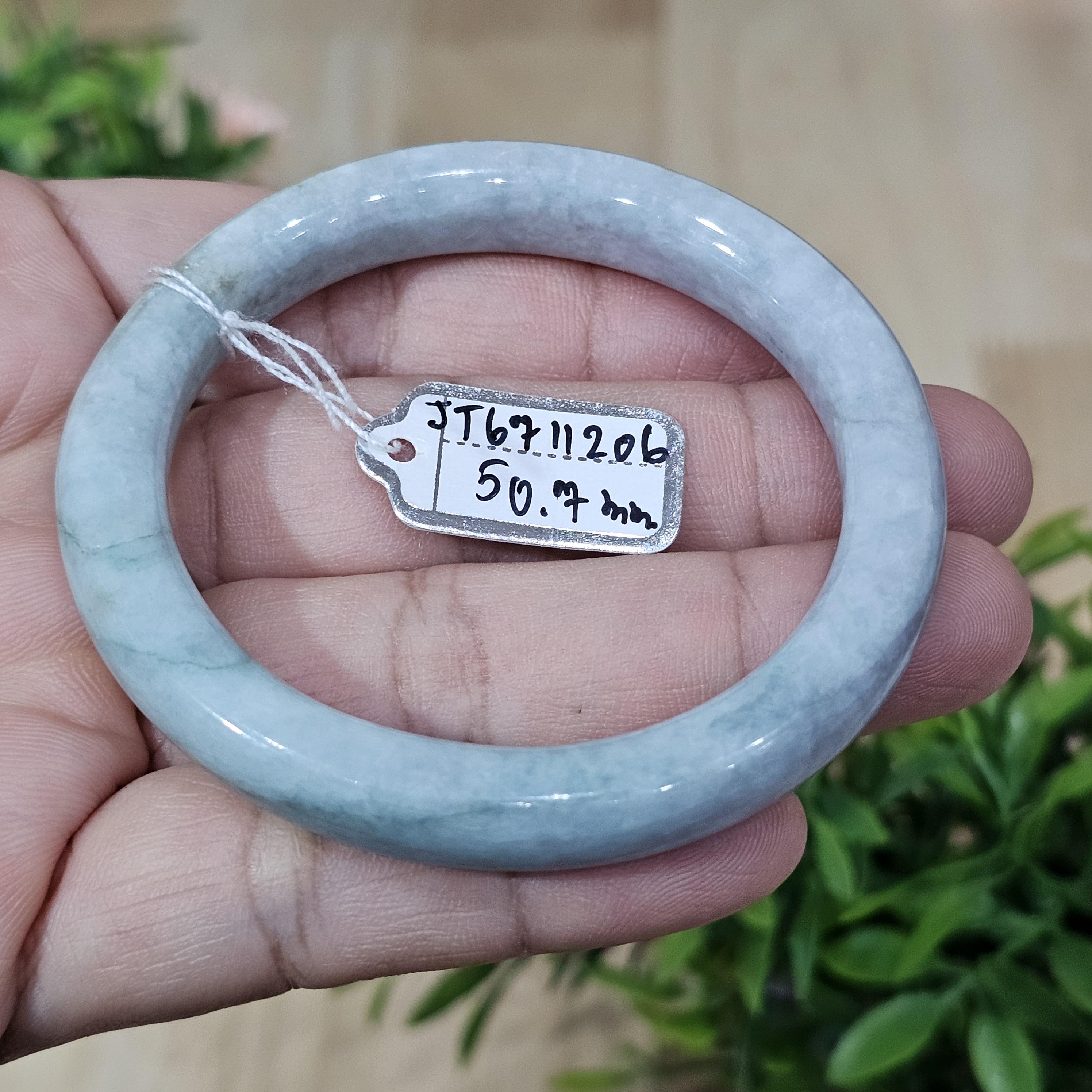 JB6711206 หยก พม่า แท้ Jade กำไลหยก 50.7 มม. (Jadeite bracelet) พม่า (Myanmar)