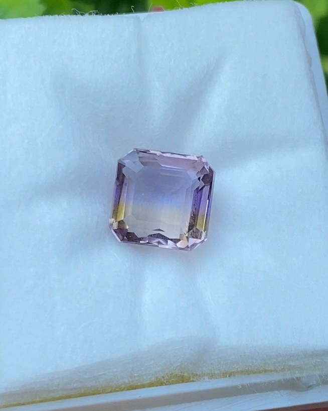 พลอย อเมทริน Natural Ametrine 3.53 กะรัต (Cts.) พลอยแท้ อัญมณีมงคลประจําวันเกิด เครื่องประดับพลอย