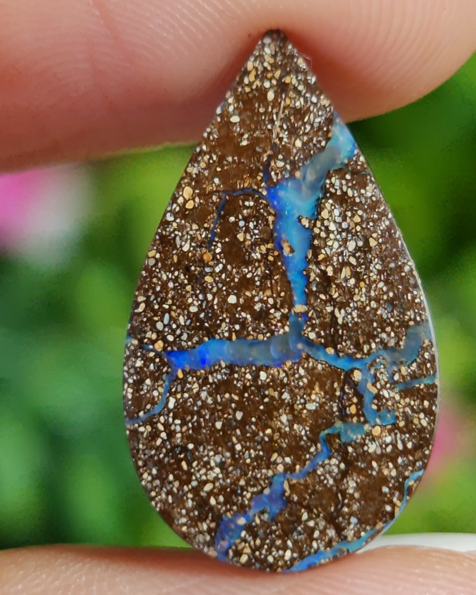 พลอย โบลเดอร์ โอปอล ออสเตรเลีย Australian Boulder Opal 10.30 กะรัต (Cts.) พลอยแท้ อัญมณีมงคลประจําวันเกิด เครื่องประดับพลอย