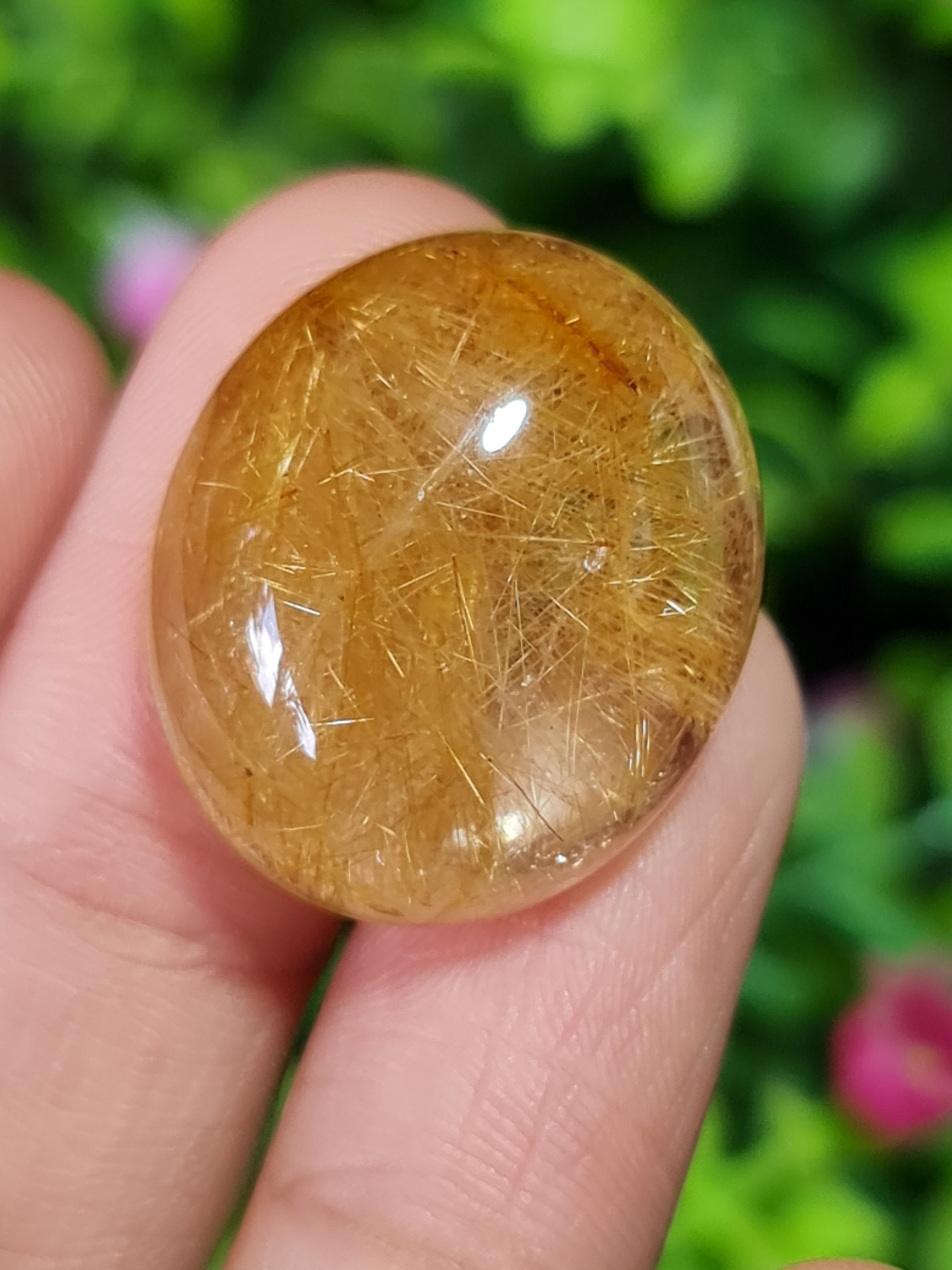 ไหมทอง ควอตซ์ Golden Rutilated Quartz 41.11 กะรัต Cts.พลอยแท้ อัญมณีมงคลประจําวันเกิด เครื่องประดับพลอย