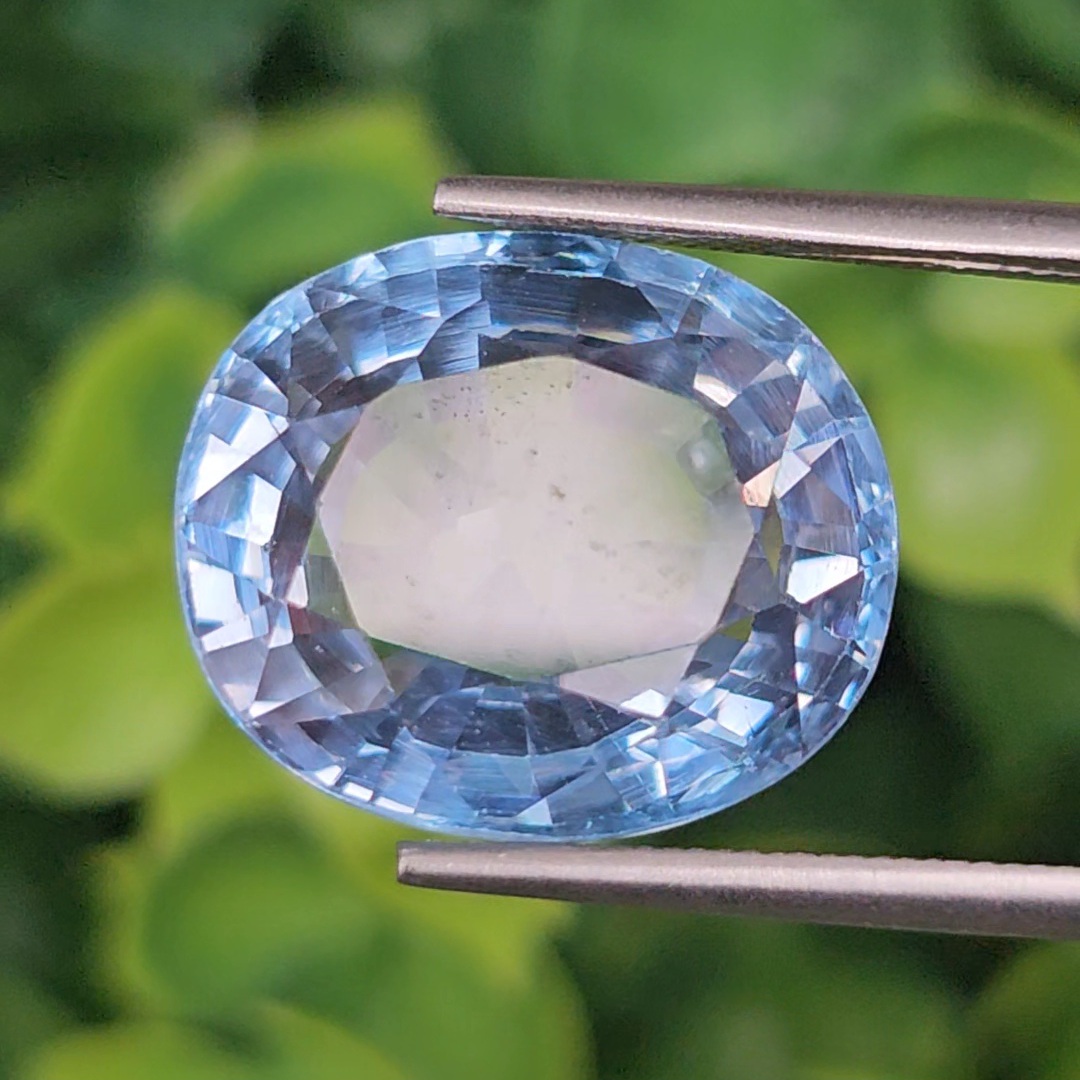 พลอย บลู โทแพซ (Blue Topaz) 17.00 กะรัต (Cts.) พลอยแท้ อัญมณีมงคลประจําวันเกิด เครื่องประดับพลอย