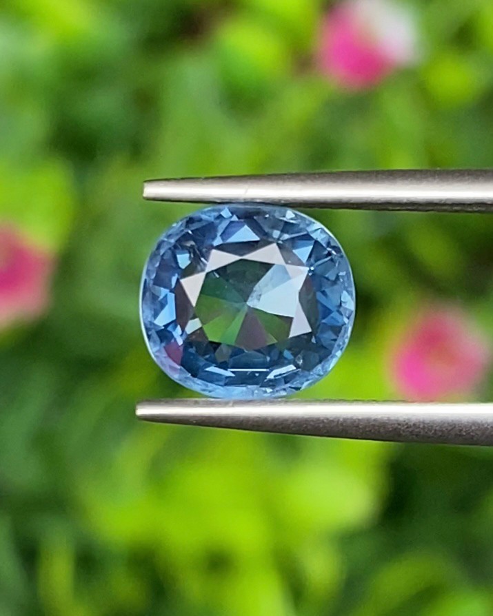 พลอย ไพลิน blue sapphire 2.21 กะรัต (Cts.) พลอยแท้ อัญมณีมงคลประจําวันเกิด เครื่องประดับพลอย
