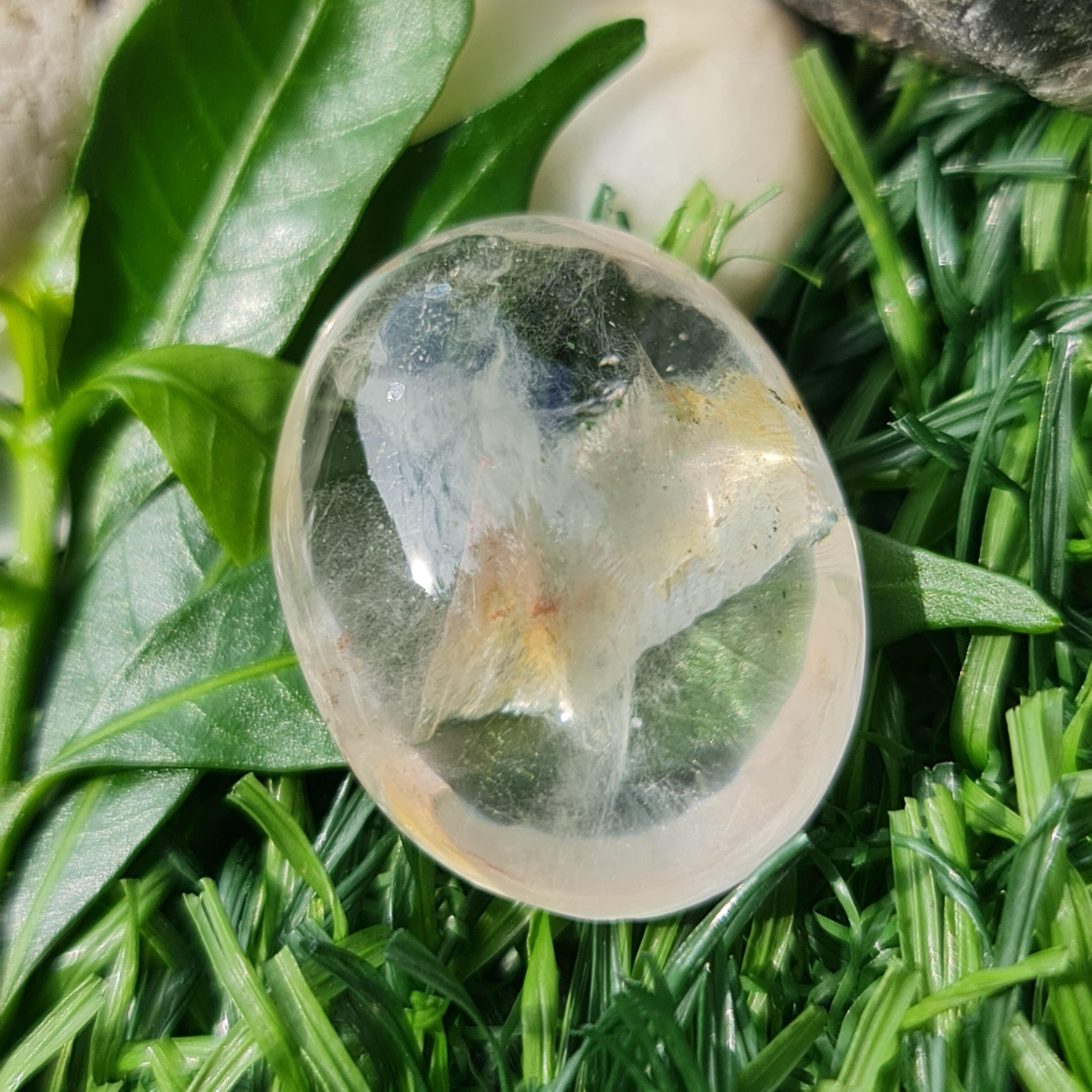 โป่งข่าม ควอตซ์ Rutilated Quartz 29.57 กะรัต Cts. พลอยแท้ อัญมณีมงคลประจําวันเกิด เครื่องประดับพลอย