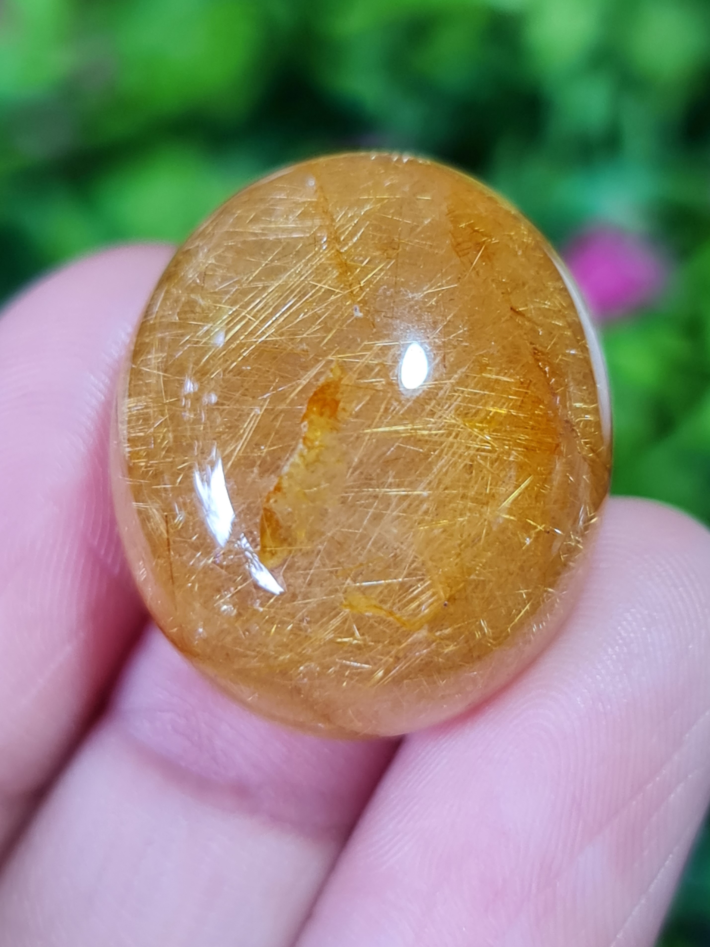 ไหมทอง ควอตซ์ Golden Rutilated Quartz 51.53 กะรัต Cts.พลอยแท้ อัญมณีมงคลประจําวันเกิด เครื่องประดับพลอย