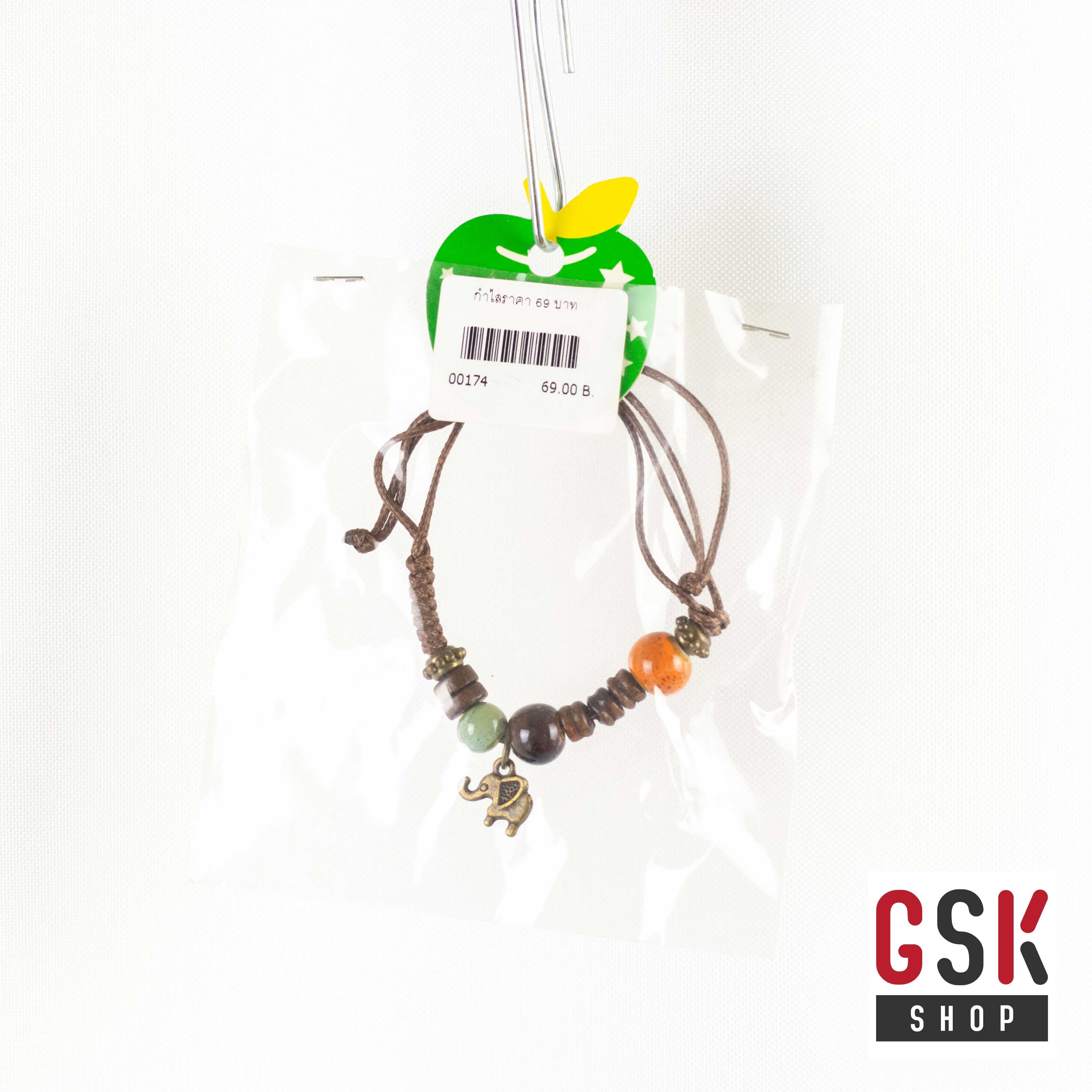 ข้อมือเชือก จี้ช้าง.2 เก๋ ๆ แบบ Unisex