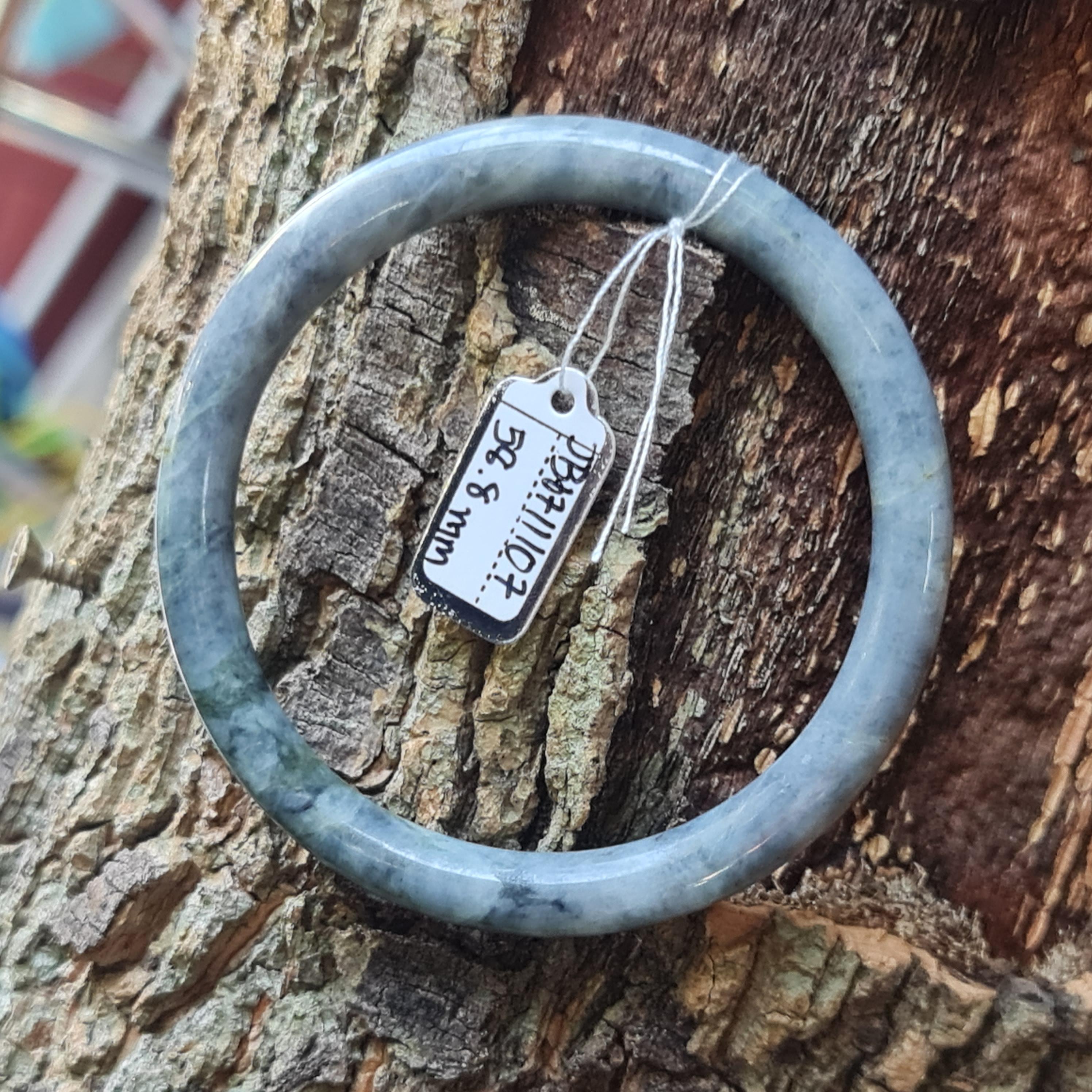 JB6711107 หยก พม่า แท้ Jade กำไลหยก 58.8 มม. (Jadeite bracelet) พม่า (Myanmar)