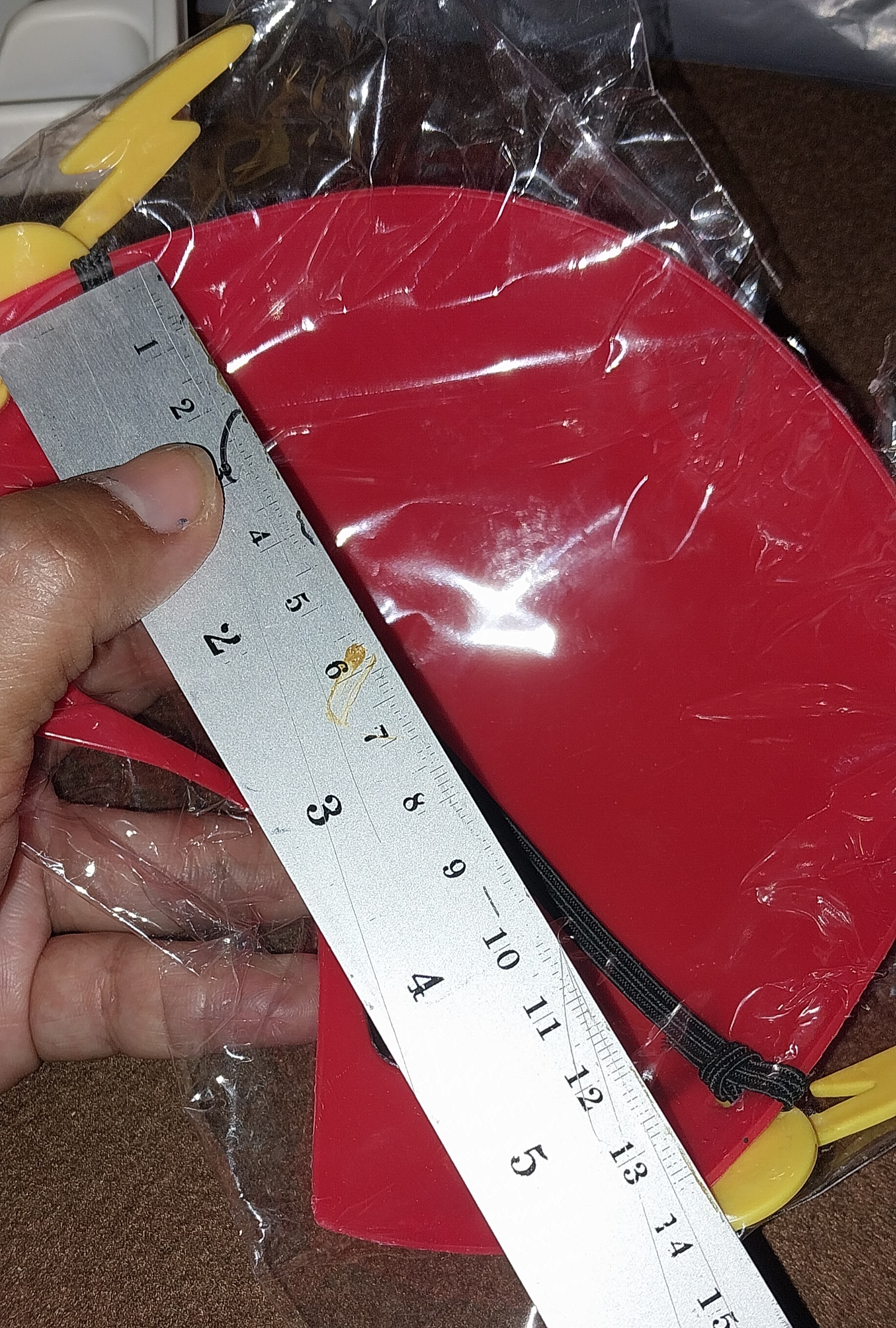 มีหลายภาพ,หน้ากากพลาสติก เดอะแฟลช The Flash สำหรับเด็ก กว้างประมาณ 13 ซม.