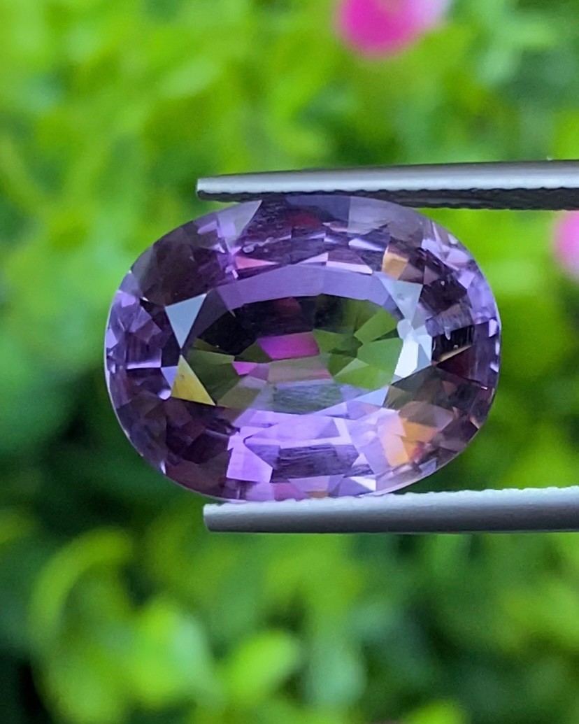 พลอย อเมทิส Amethyst 10.14 กะรัต (Cts.) พลอยแท้ อัญมณีมงคลประจําวันเกิด เครื่องประดับพลอย