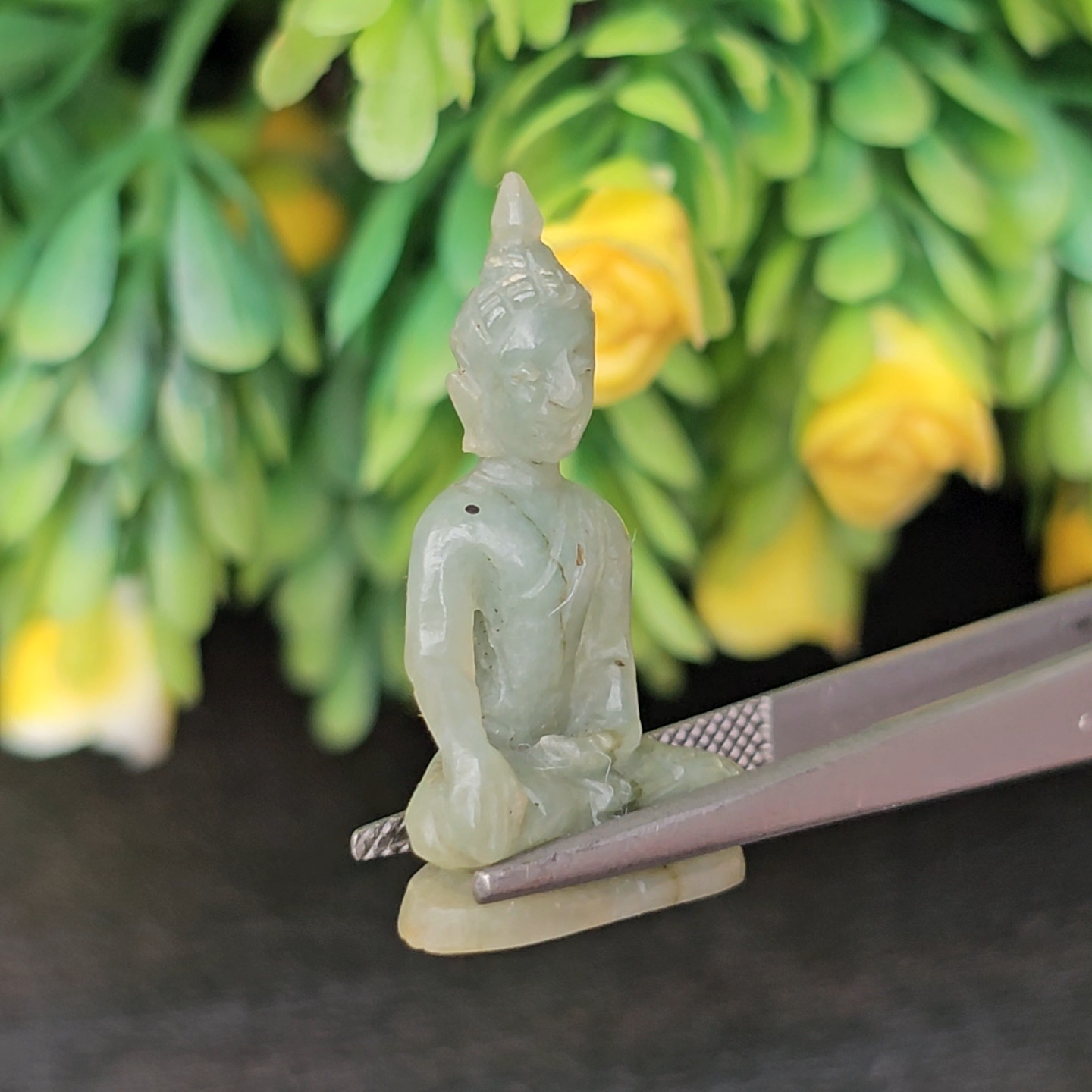 หยก แกะสลัก รูป พระ (Burmese jadeite) 14.86 กะรัต (cts.) หยก พม่า แท้