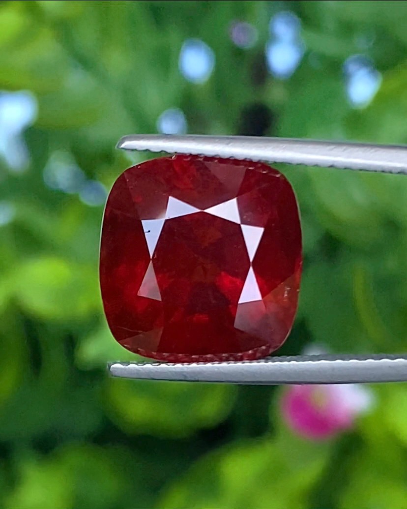 พลอย สเปสซาร์ไทต์ Spessartite Garnet 11.52 กะรัต (Cts.) ดิบ Unheated พร้อมใบเซอร์ พลอยแท้ อัญมณีมงคลประจําวันเกิด เครื่องประดับพลอย