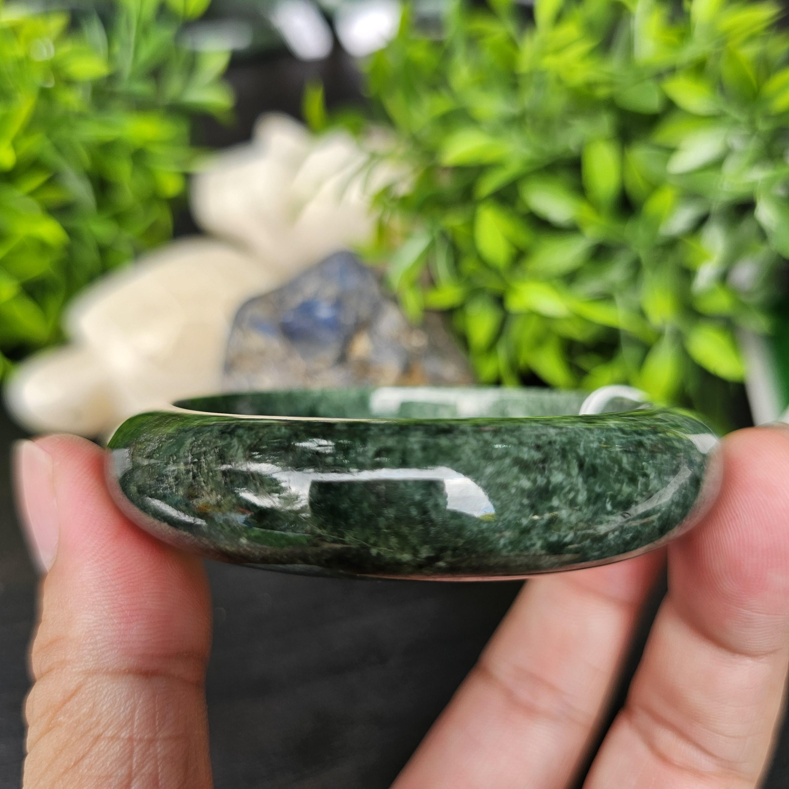 JB6804041 หยก พม่า แท้ Jade กำไลหยก 62.0 มม. (Jadeite bracelet) พม่า (Myanmar)