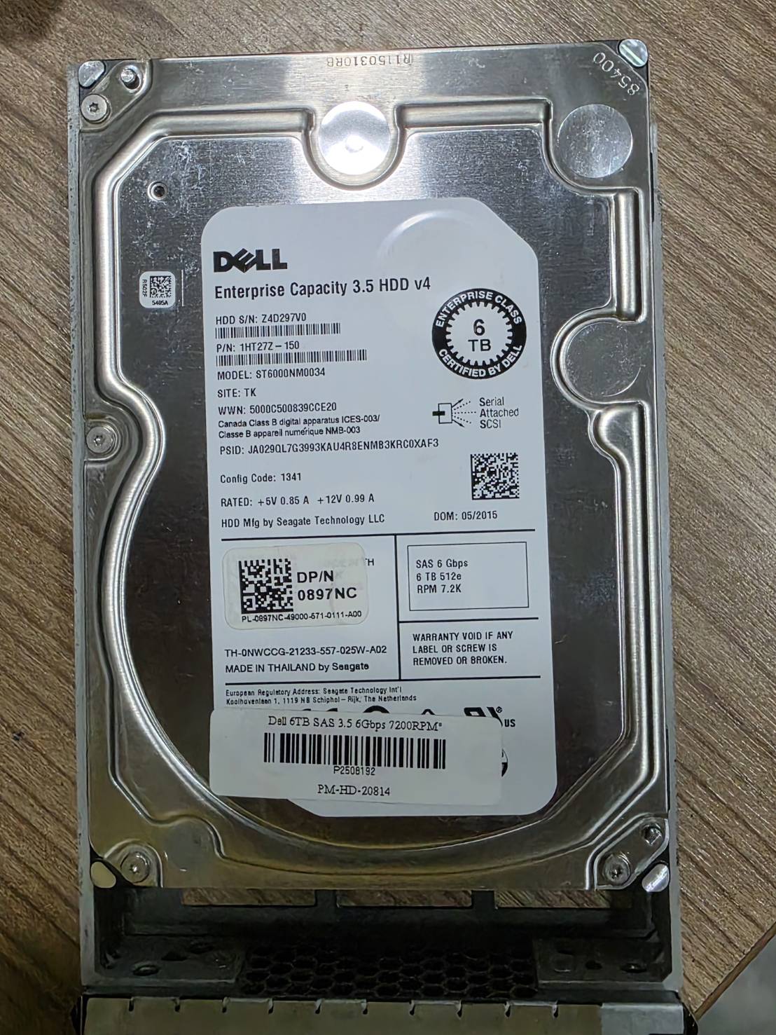Harddisk SAS Dell Enterprice 6TB 1HT27Z-150