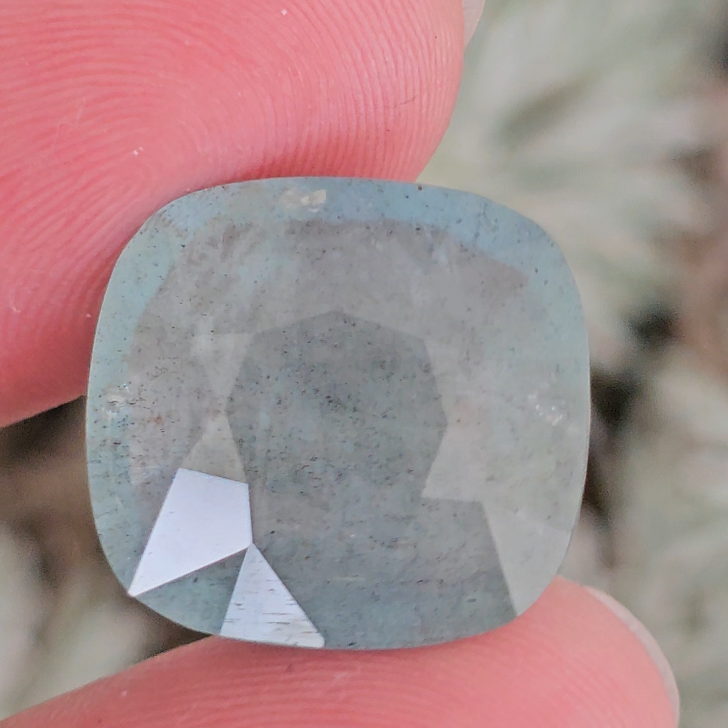 พลอย อความารีน Aquamarine 18.69 กะรัต (Cts.) พลอยแท้ อัญมณีมงคลประจําวันเกิด เครื่องประดับพลอย