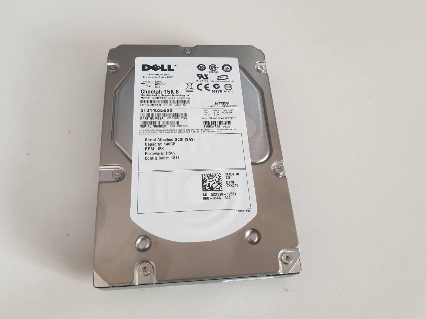 DELL/SEAGATE ST3146356SS 146GB 15K 3.5" SAS HARD DRIVE
