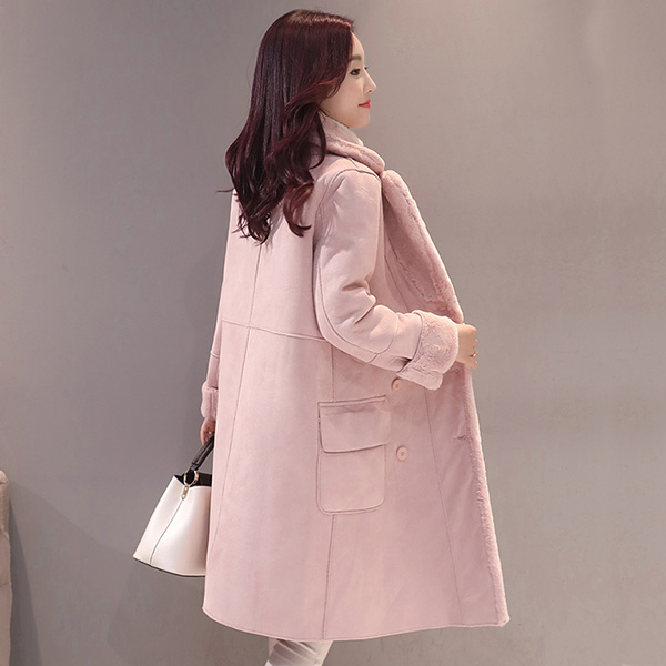 เดรสโค้ทหนังแกะกันหนาวติดลบ บุขนเฟอร์เต็มตัว (12218X)