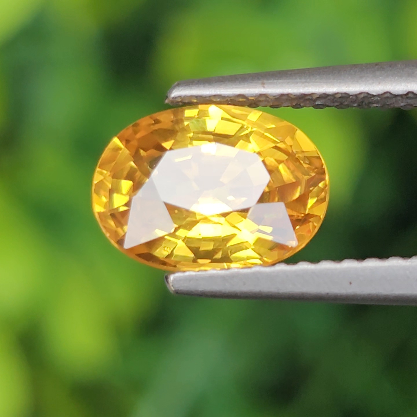 พลอย บุษราคัม yellow sapphire 2.33 กะรัต (Cts.) พลอยแท้ อัญมณีมงคลประจําวันเกิด เครื่องประดับพลอย