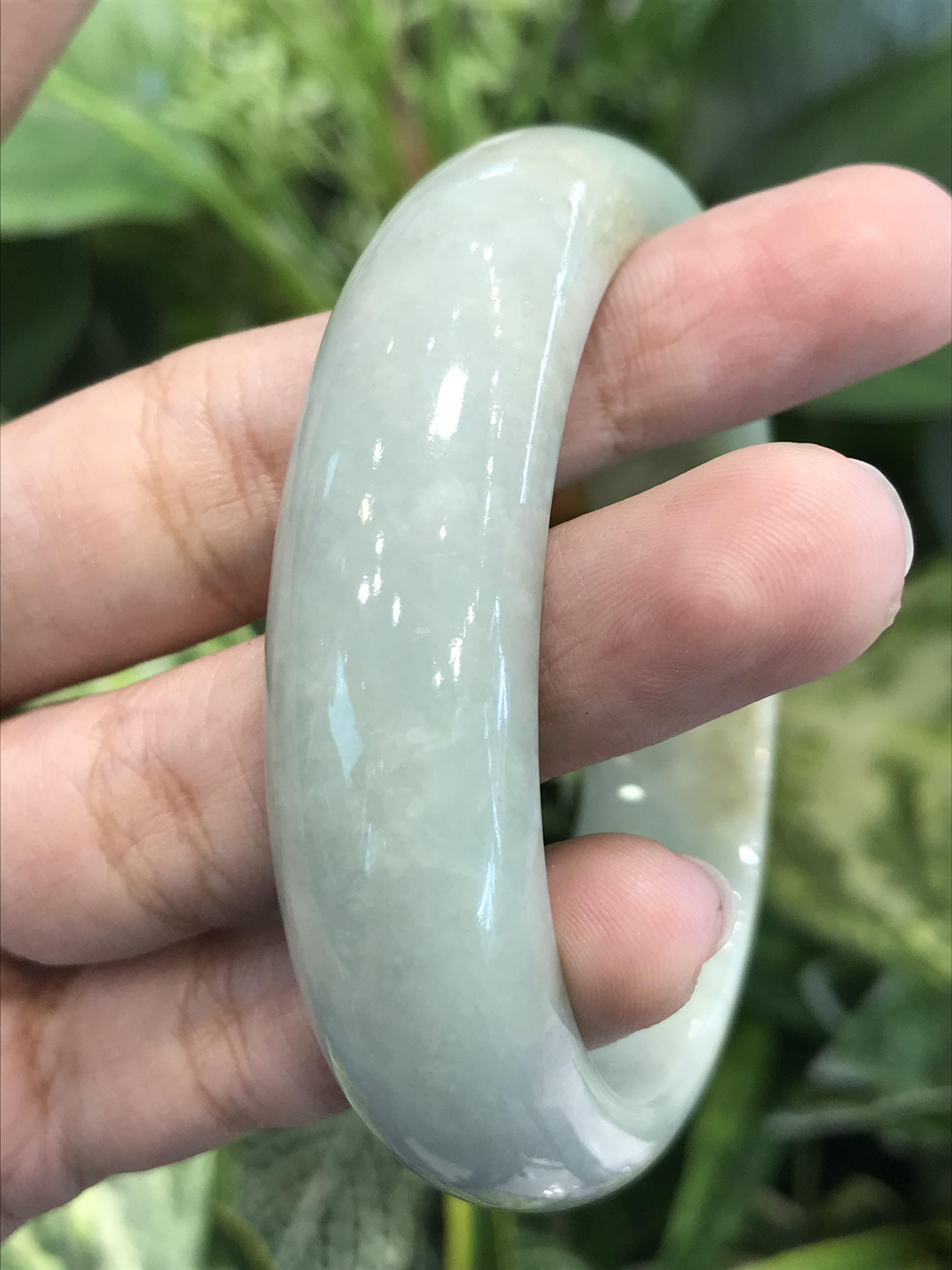 หยก พม่า แท้ Jade กำไลหยก 55.5 มม. (Jade bracelet) พม่า (Myanmar)