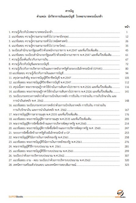 แนวข้อสอบ นักวิชาการเงินและบัญชี โรงพยาบาลพระนั่งเกล้า