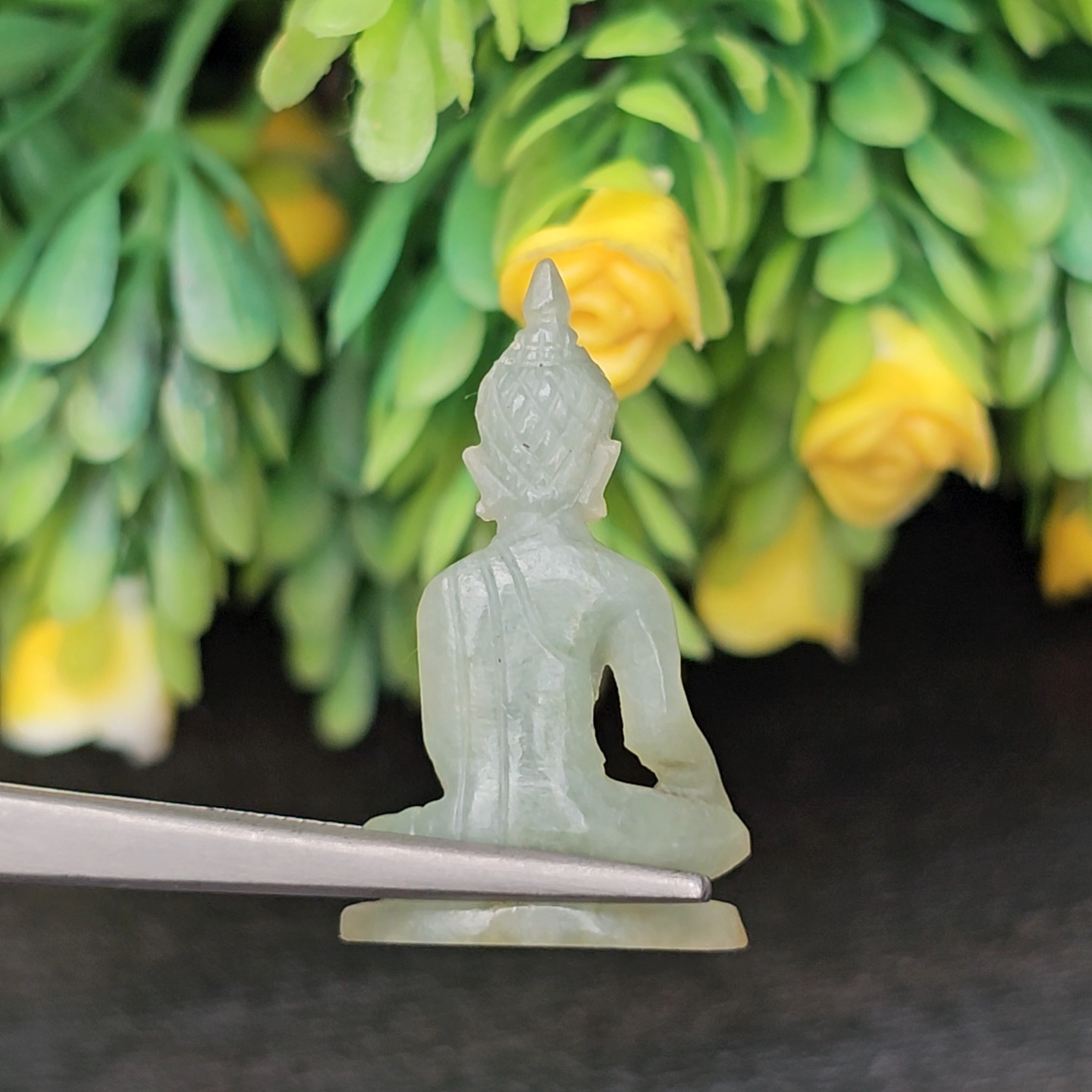 หยก แกะสลัก รูป พระ (Burmese jadeite) 14.86 กะรัต (cts.) หยก พม่า แท้