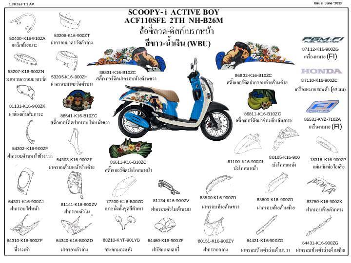 ชุดพลาสติกและเฟรมสี สกุ๊บปี้110ไอปี12-13