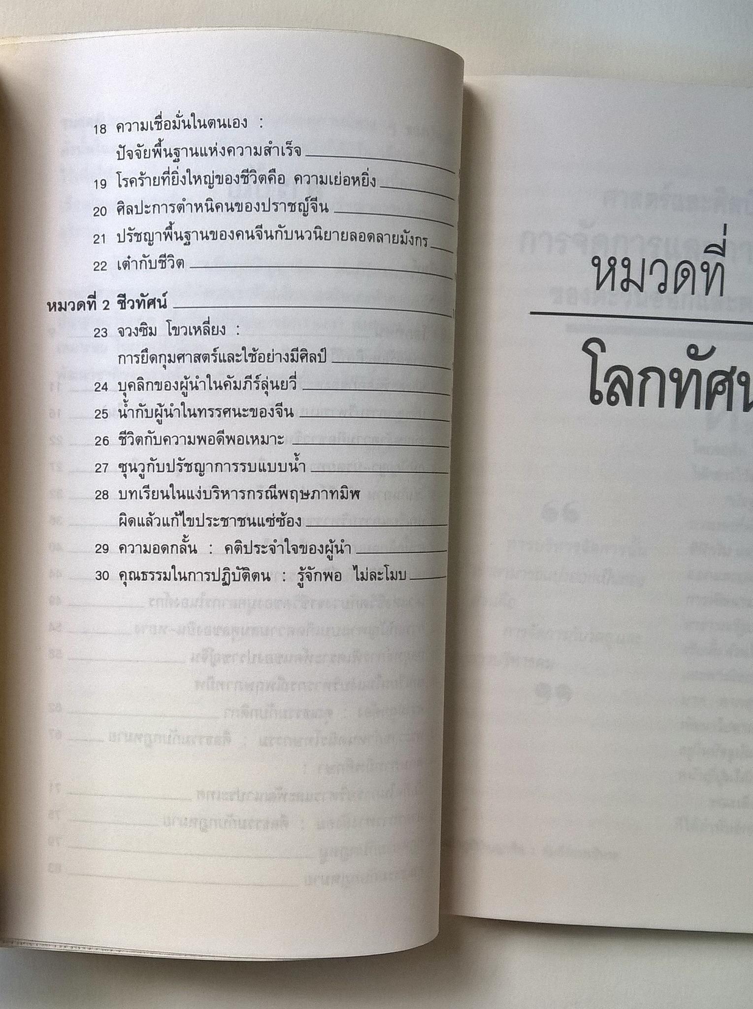 ขายหนังสือแนวบริหารธุรกิจ "ผลึกภูมิปัญญาจีน คัมภีร์บริหาร" โดย วิทิต วัณนาวิบูล พฤศจิกายน 2535