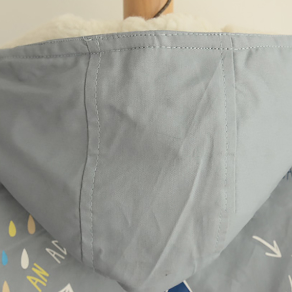 เสือโค้ทกันหนาวสไตล์วินเทจ ฮู้ดซับขนแกะ มีกระเป๋าคู่ (11793LM)