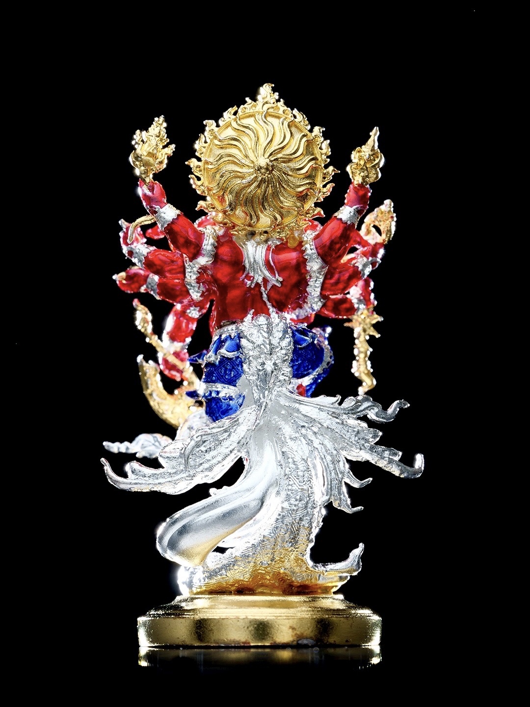 พระพิฆเนศสุริยะเทพ สุริยาบินายัค Surya Binayak รายการพิเศษศูนย์จอง เนื้อบรอนซ์ชุบเงินลงยา