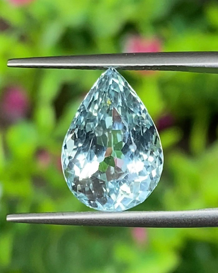 พลอย อความารีน Aquamarine 5.73 กะรัต (Cts.) พลอยแท้ อัญมณีมงคลประจําวันเกิด เครื่องประดับพลอย