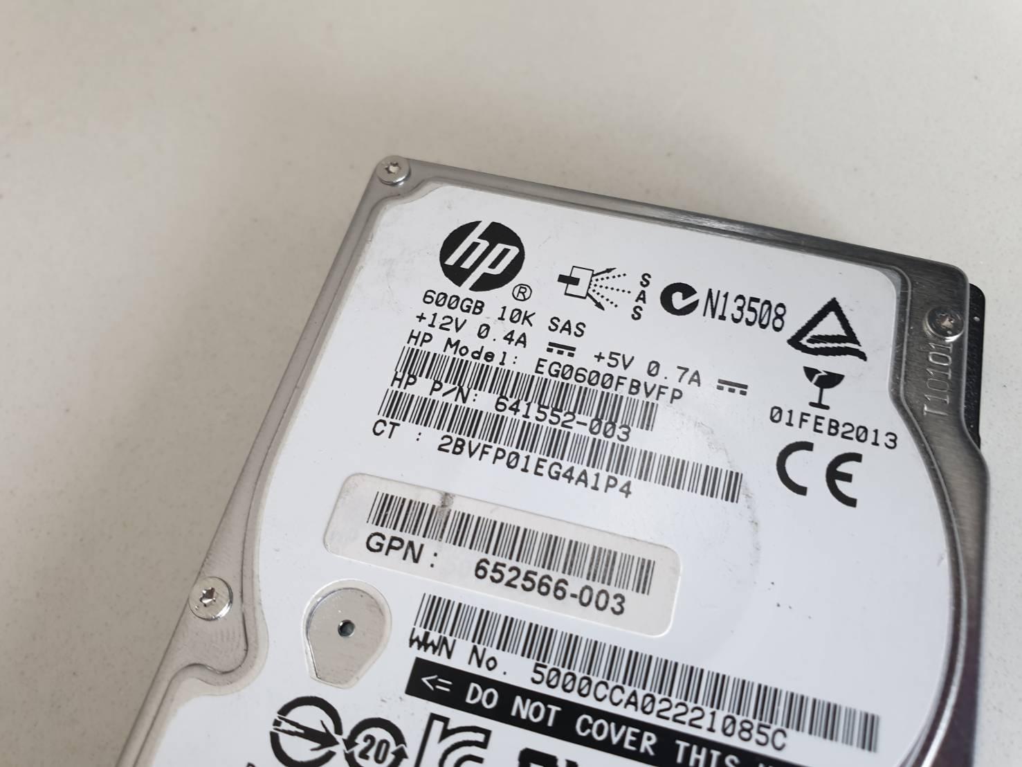 HP Sas 600G 10K 641552-003