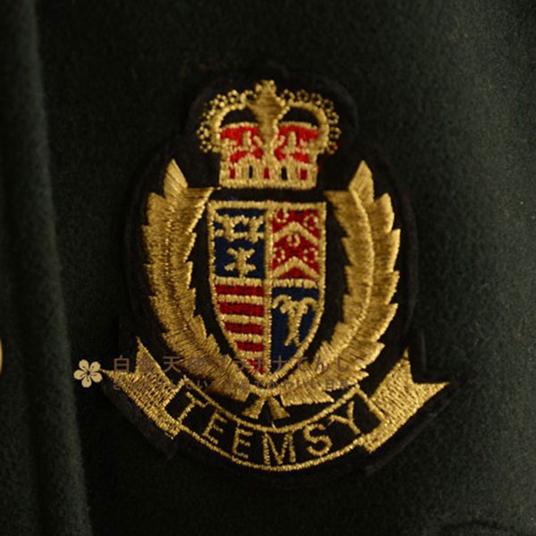 เสื้อโค้ทกันหนาวแฟชั่นญี่ปุ่น ปักลายอก มีกระเป๋าคู่ (11830LM)