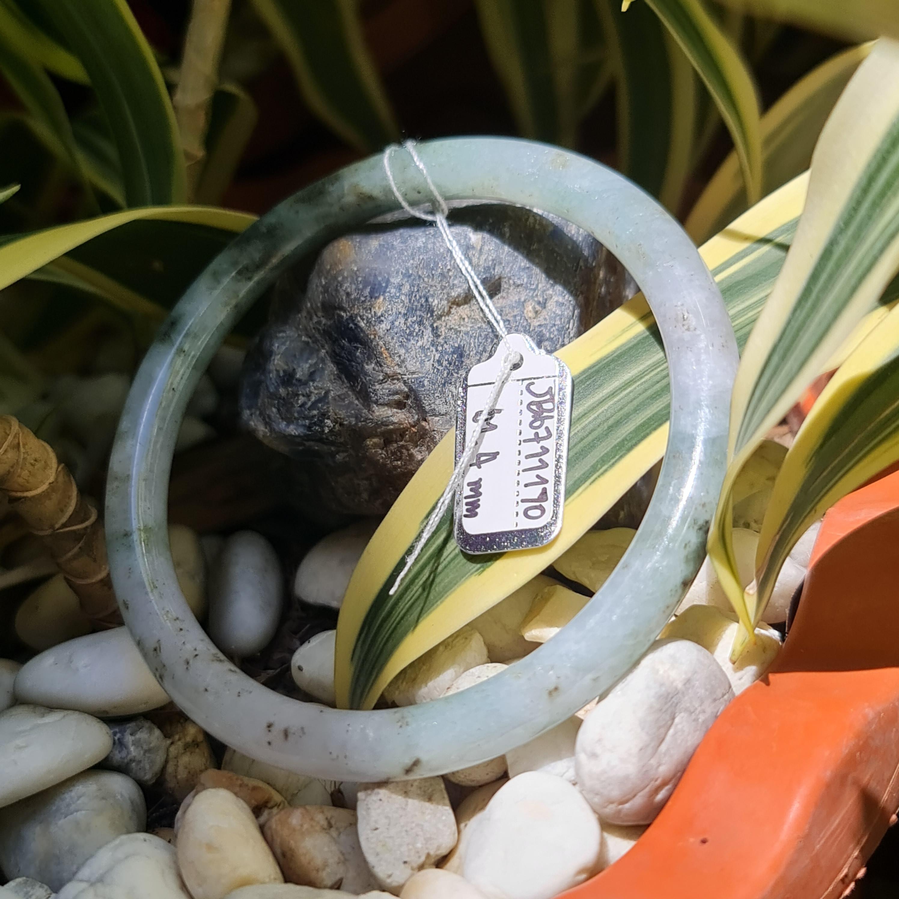 JB6711170 หยก พม่า แท้ Jade กำไลหยก 61.4 มม. (Jadeite bracelet) พม่า (Myanmar)