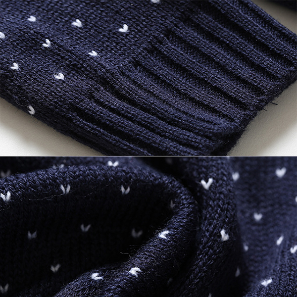 เสื้อสเวตเตอร์ไหมพรมหนานุ่ม ถักลายสโนว์แมน (12280B)